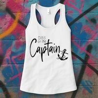Funny Captain Wife Dibs On The Captain Women's Tank Top thumb 3
