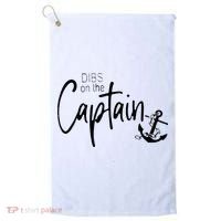 Funny Captain Wife Dibs On The Captain Golf Towel thumb 0