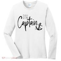 Funny Captain Wife Dibs On The Captain Women's Long Sleeve Shirt thumb 0