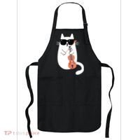 Funny Cat Wearing Sunglasses Playing Violin Viola Musician Apron thumb 0