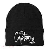 Funny Captain Wife Dibs On The Captain Beanie thumb 0