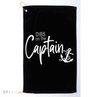 Funny Captain Wife Dibs On The Captain Golf Towel thumb 0