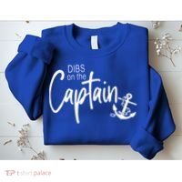 Funny Captain Wife Dibs On The Captain Sweatshirt thumb 2