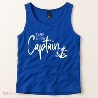 Funny Captain Wife Dibs On The Captain Tank Top thumb 2