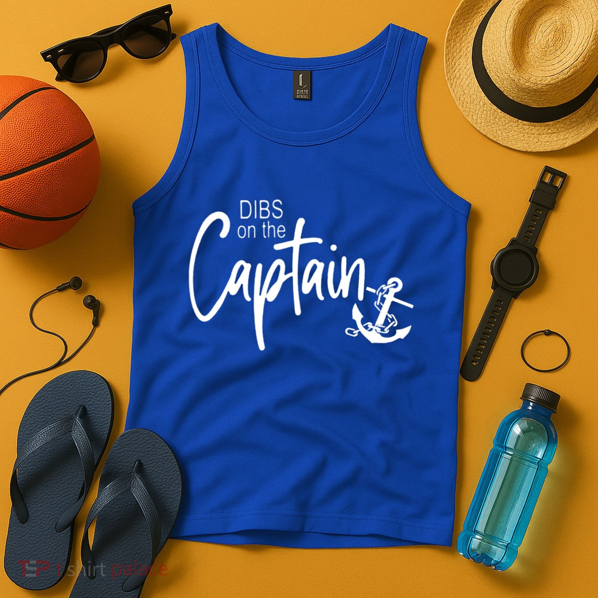 Funny Captain Wife Dibs On The Captain Tank Top