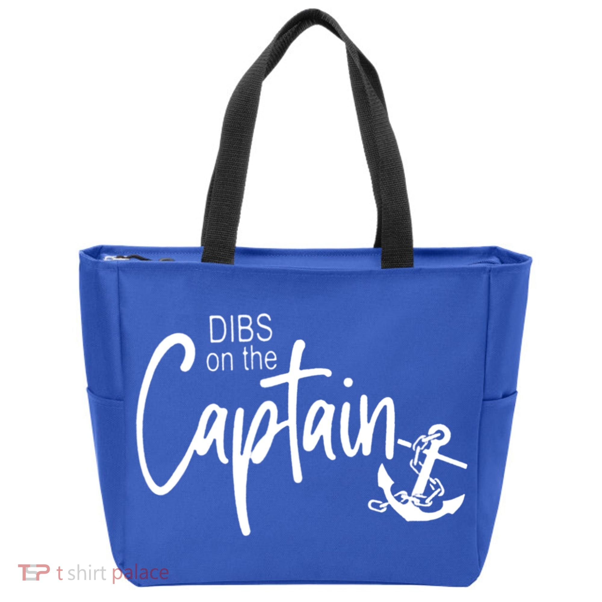 Funny Captain Wife Dibs On The Captain Tote Bag