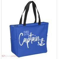 Funny Captain Wife Dibs On The Captain Tote Bag thumb 2