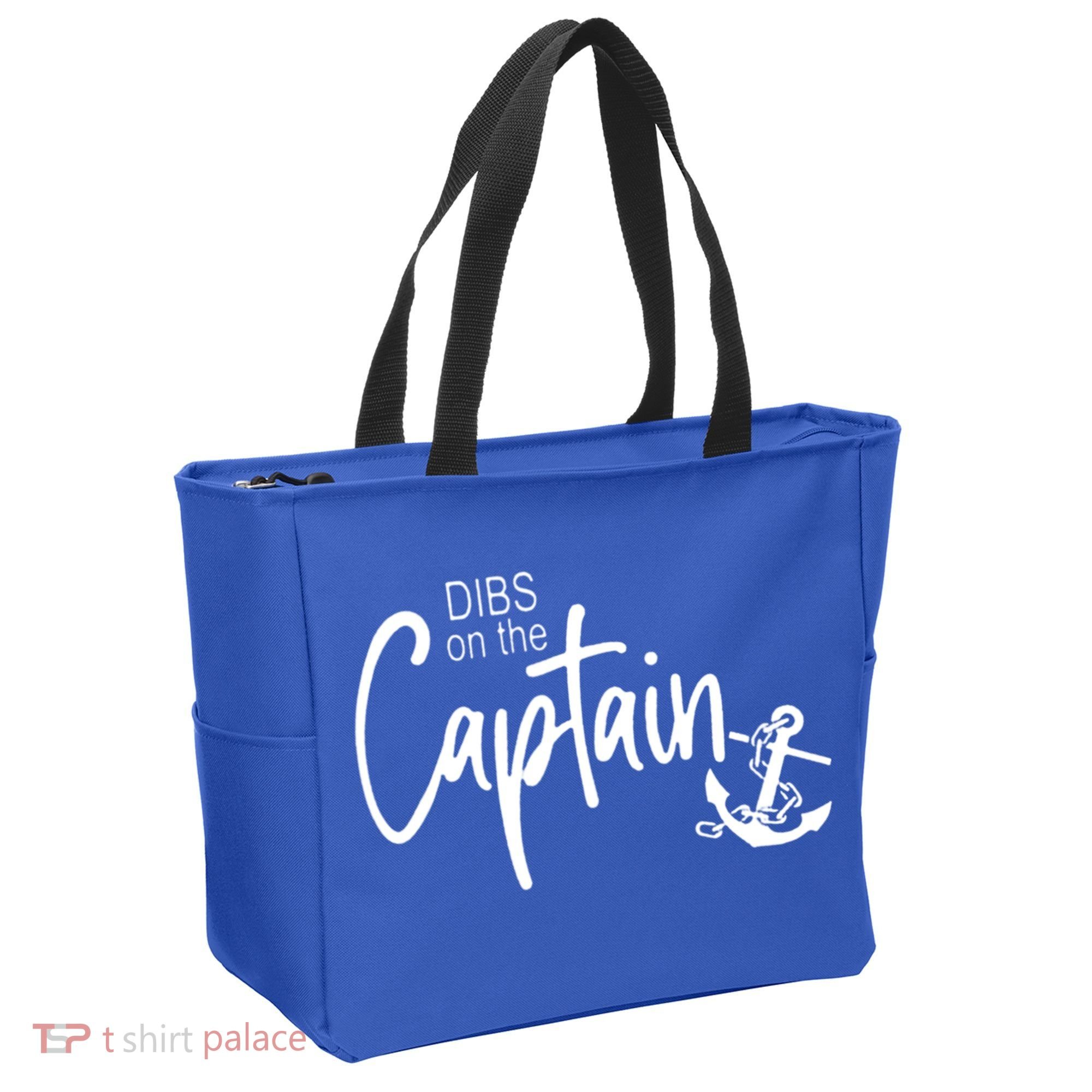 Funny Captain Wife Dibs On The Captain Tote Bag