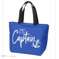 Funny Captain Wife Dibs On The Captain Tote Bag thumb 3