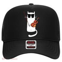 Funny Cat Wearing Sunglasses Playing Violin Hat thumb 0