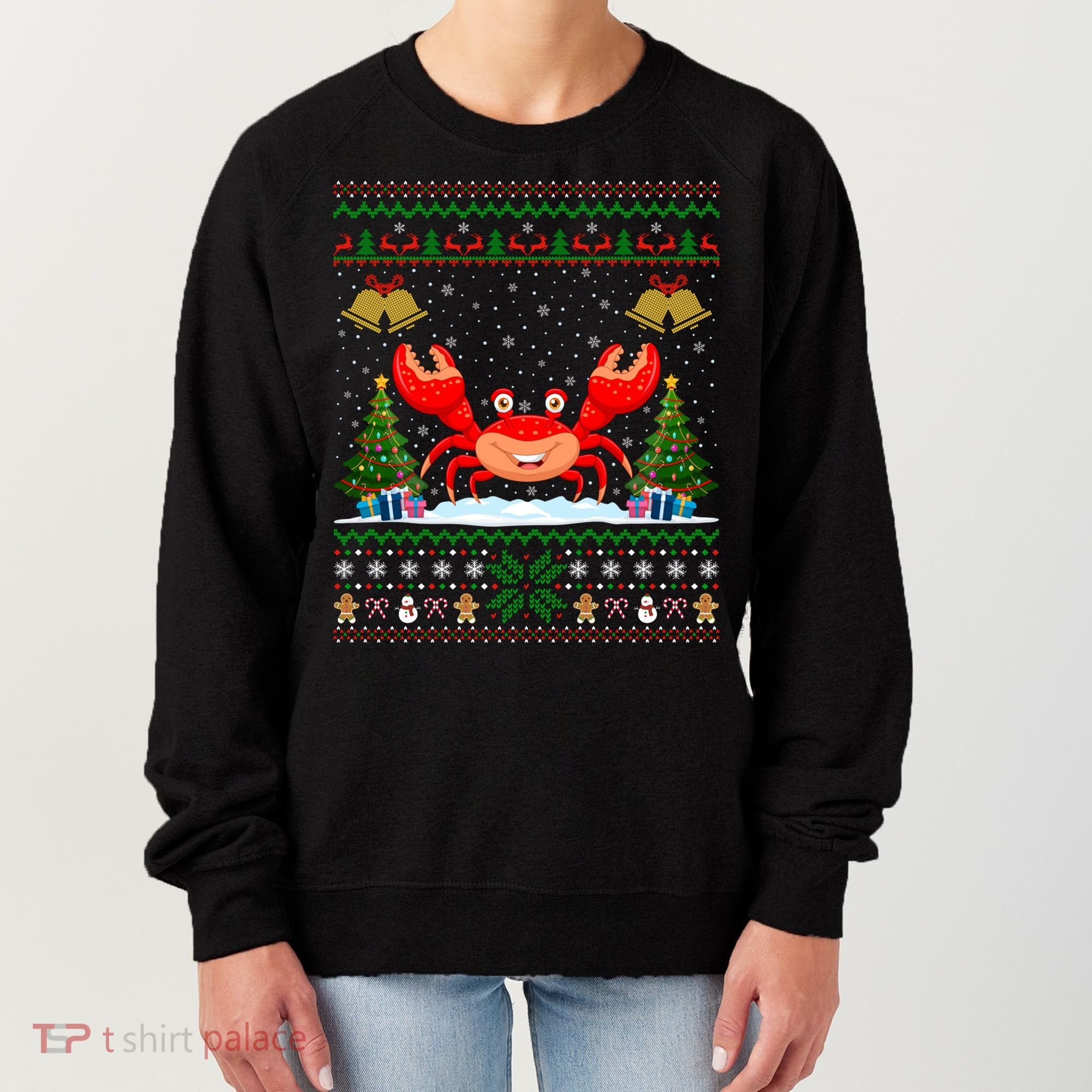Funny Crabs Xmas Gift Santa Hat Ugly Crab Christmas Cool Gift Women's Sweatshirt