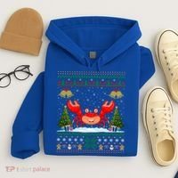 Funny Crabs Xmas Gift Santa Hat Ugly Crab Christmas Cool Gift Hoodie thumb 4