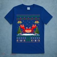 Funny Crabs Xmas Gift Santa Hat Ugly Crab Christmas Cool Gift T-Shirt thumb 5