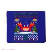 Funny Crabs Xmas Gift Santa Hat Ugly Crab Christmas Cool Gift Mousepad thumb 0
