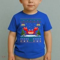 Funny Crabs Xmas Gift Santa Hat Ugly Crab Christmas Cool Gift Toddler T-Shirt thumb 2