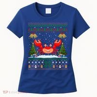 Funny Crabs Xmas Gift Santa Hat Ugly Crab Christmas Cool Gift Women's T-Shirt thumb 0