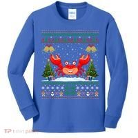 Funny Crabs Xmas Gift Santa Hat Ugly Crab Christmas Cool Gift Kids Long Sleeve Shirt thumb 0