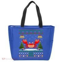 Funny Crabs Xmas Gift Santa Hat Ugly Crab Christmas Cool Gift Tote Bag thumb 0