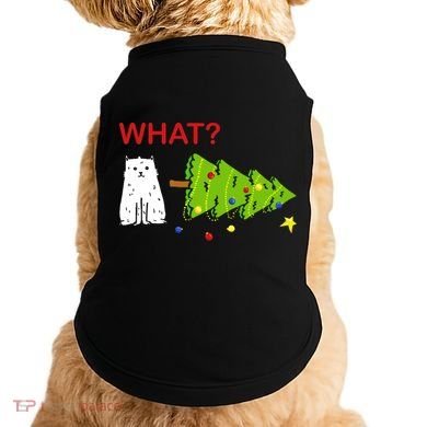 Funny Christmas XMas Cat What? Doggie Tank