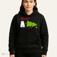 Funny Christmas XMas Cat What? Hoodie thumb 5