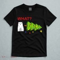 Funny Christmas XMas Cat What? T-Shirt thumb 5