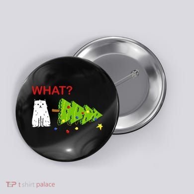 Funny Christmas XMas Cat What? Button