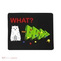Funny Christmas XMas Cat What? Mousepad thumb 0
