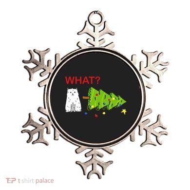 Funny Christmas XMas Cat What? Ornament