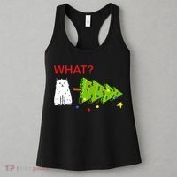 Funny Christmas XMas Cat What? Women's Tank Top thumb 3