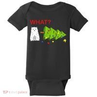 Funny Christmas XMas Cat What? Baby Bodysuit thumb 0