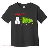 Funny Christmas XMas Cat What? Toddler T-Shirt thumb 0
