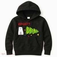 Funny Christmas XMas Cat What? Kids Hoodie thumb 0