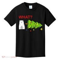 Funny Christmas XMas Cat What? Kids T-Shirt thumb 0