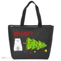 Funny Christmas XMas Cat What? Tote Bag thumb 0