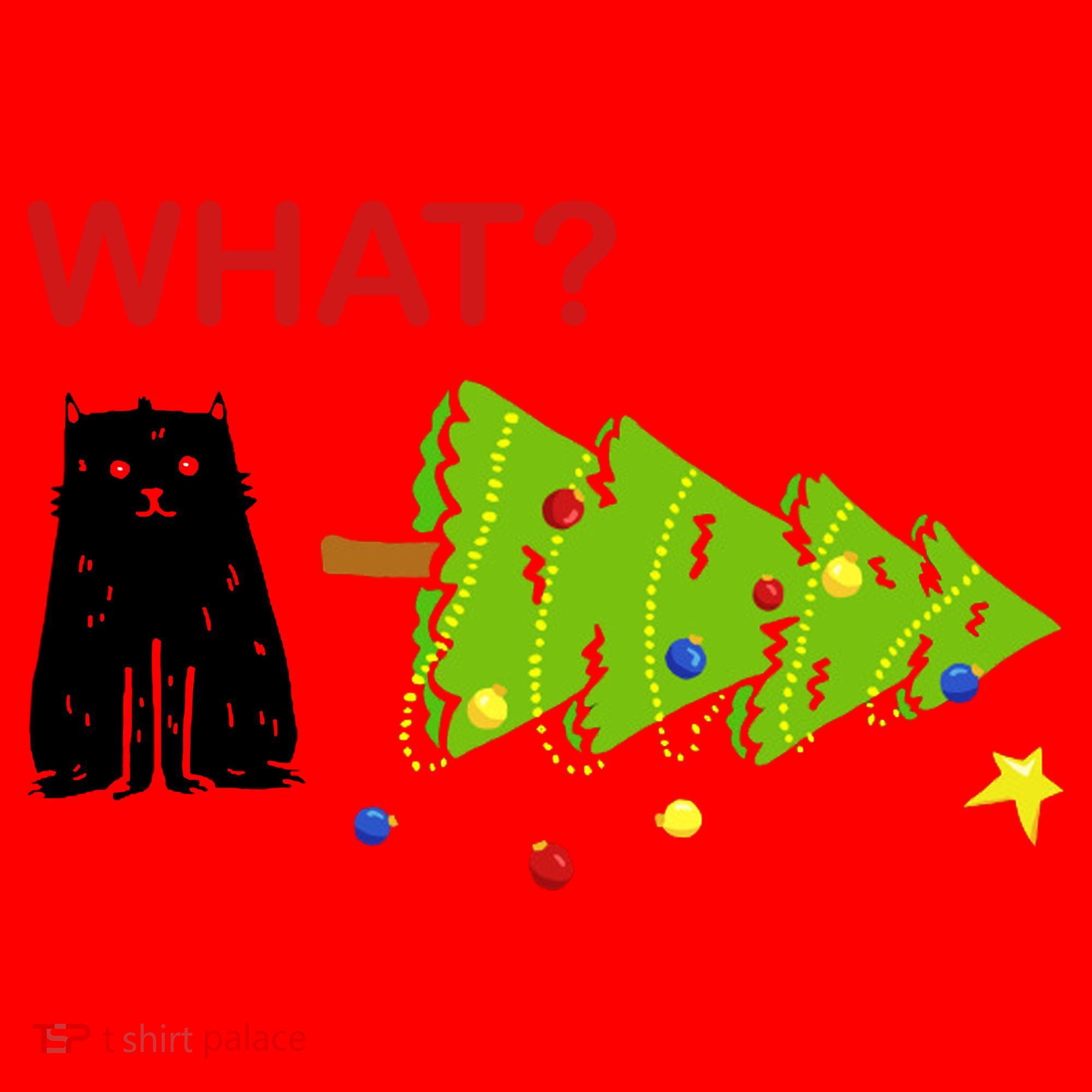 Funny Christmas XMas Cat What? Santa Hat