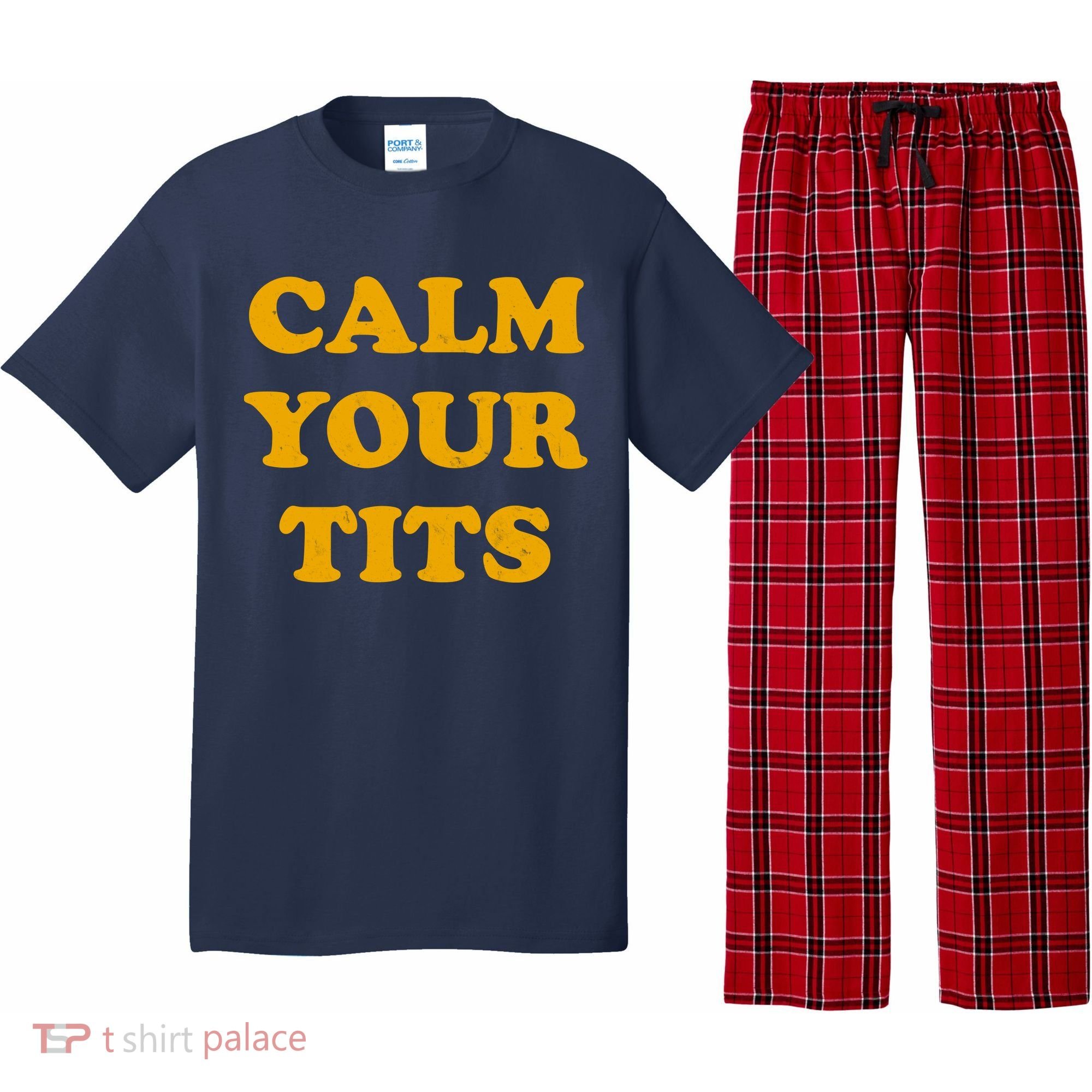Funny Calm Your Tits Pajama Set