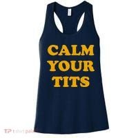 Funny Calm Your Tits Women's Tank Top thumb 0