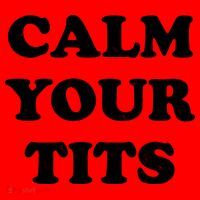 Funny Calm Your Tits Santa Hat thumb 1