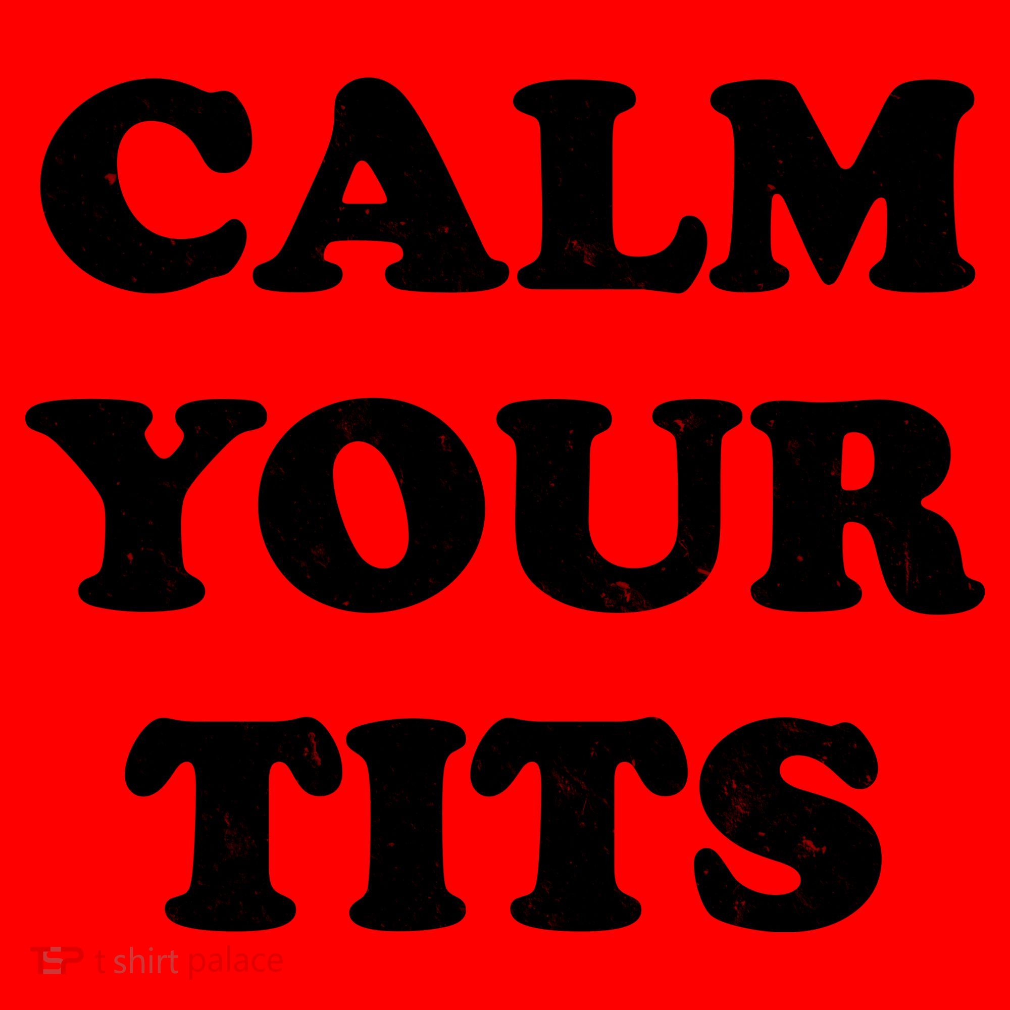 Funny Calm Your Tits Santa Hat
