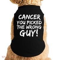 Funny Cancer You Picked The Wrong Guy Fighter Survivor Gift Doggie Tank thumb 0