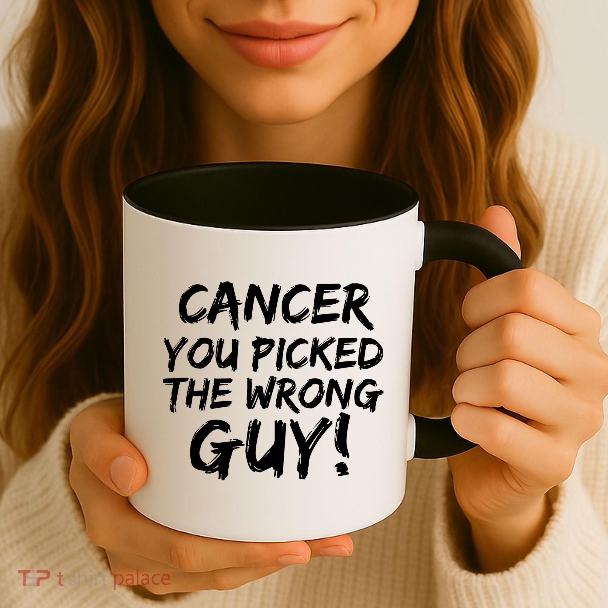 Funny Cancer You Picked The Wrong Guy Fighter Survivor Gift Coffee Mug