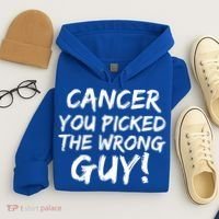 Funny Cancer You Picked The Wrong Guy Fighter Survivor Gift Hoodie thumb 4