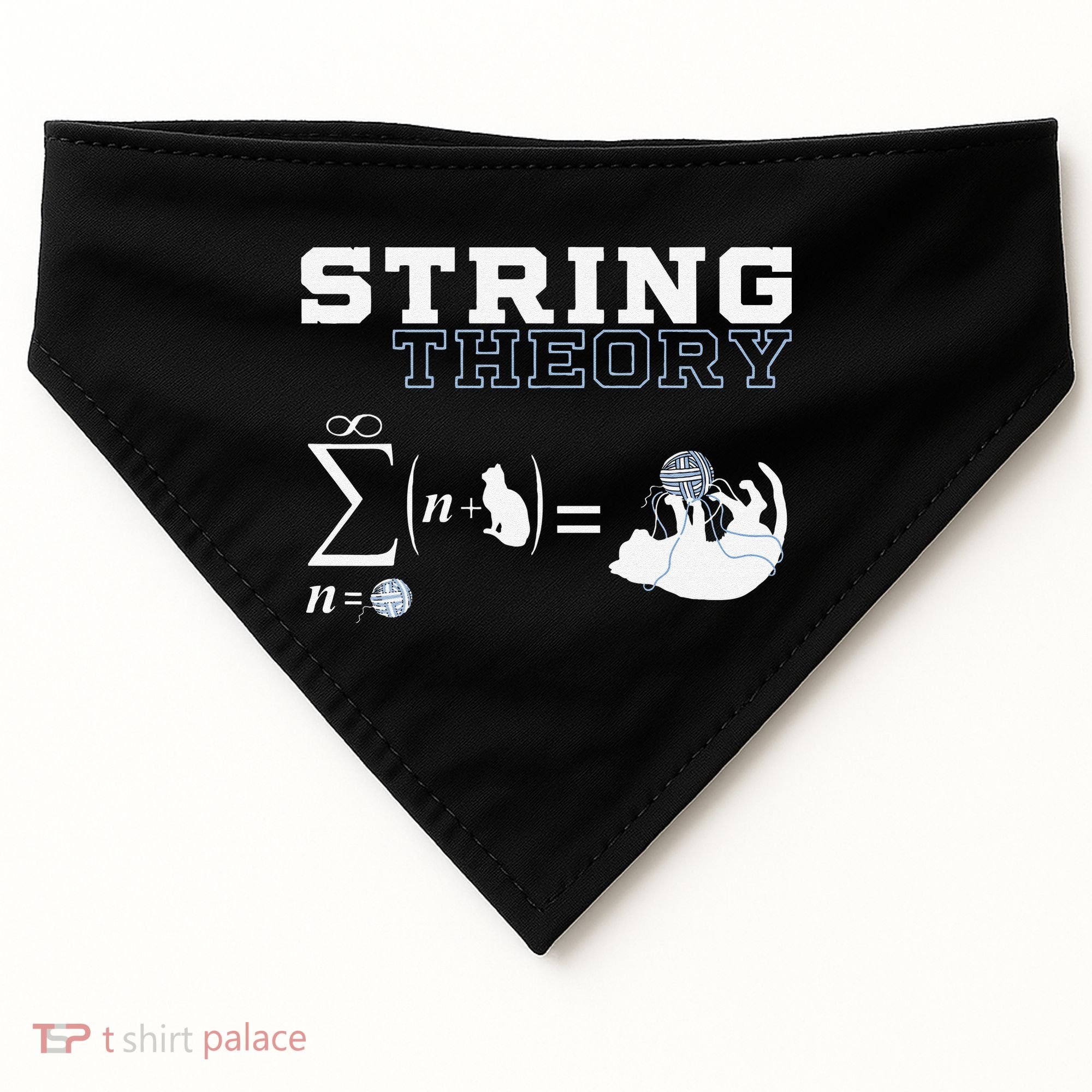 Funny Cat Yarn String Theory USA-Made Doggie Bandana