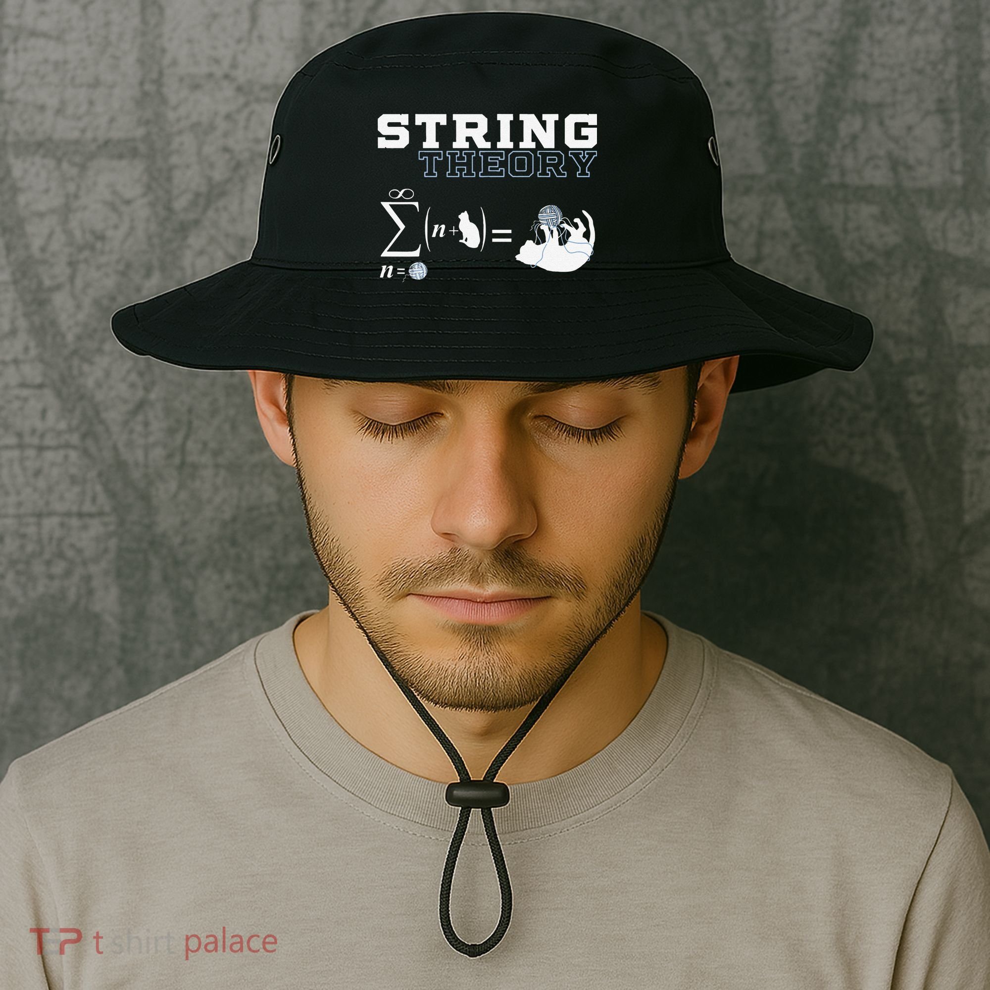 Funny Cat Yarn String Theory Bucket Hat