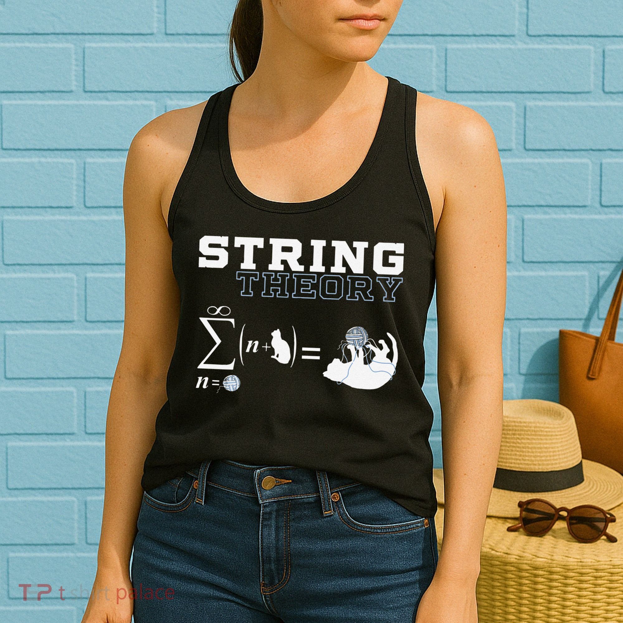 Funny Cat Yarn String Theory Women's Tank Top