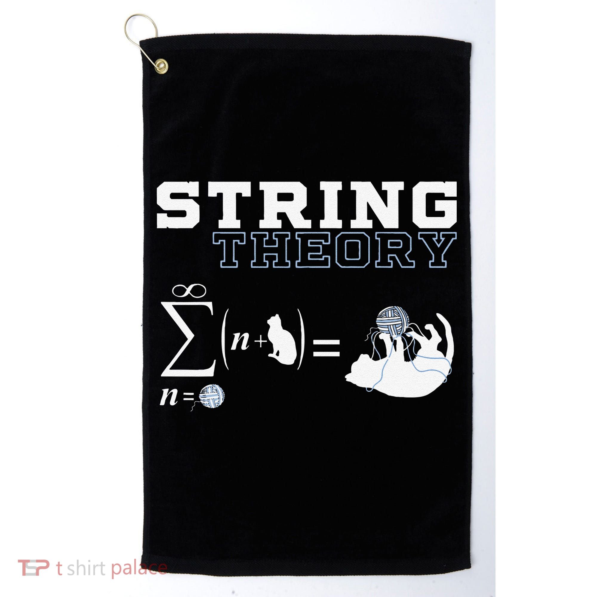 Funny Cat Yarn String Theory Golf Towel