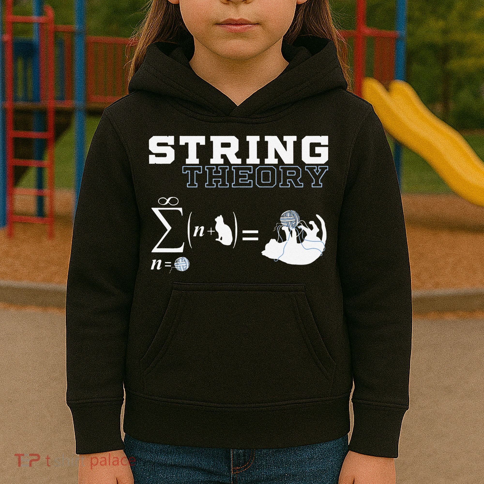 Funny Cat Yarn String Theory Kids Hoodie