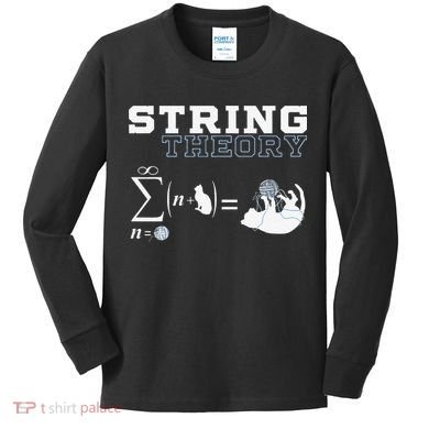 Funny Cat Yarn String Theory Kids Long Sleeve Shirt