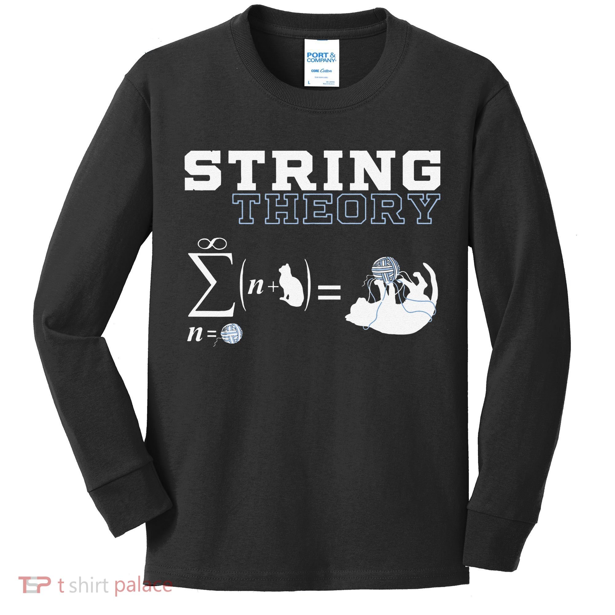 Funny Cat Yarn String Theory Kids Long Sleeve Shirt