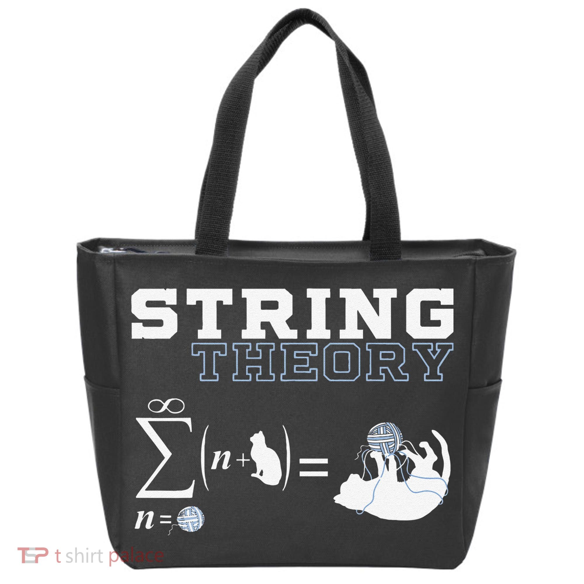 Funny Cat Yarn String Theory Tote Bag